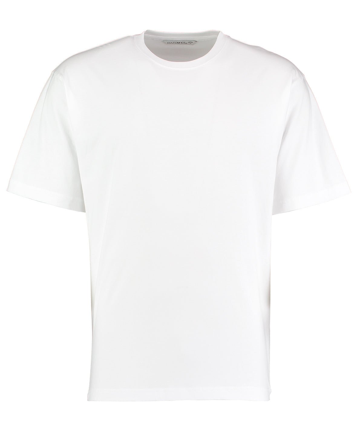 Tryck din logga på T-shirts från Kustom Kit - Anpassa Hunky superior T i färgen Vit för företag, föreningar och privatpersoner