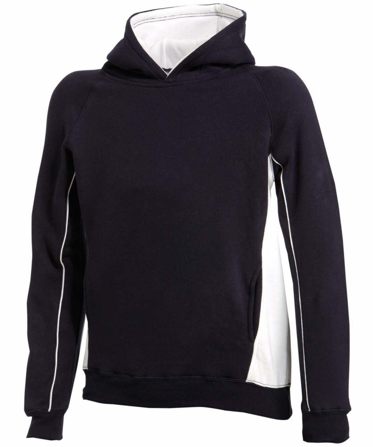 Tryck din logga på Hoodies från Finden & Hales - Anpassa Finden & Hales - Luvtröja med Pullover för Barn i färgen Marinblå för företag, föreningar och privatpersoner