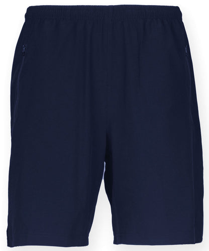 Tryck din logga på Shorts från Finden & Hales - Anpassa Pro sportshorts med stretch i färgen Marinblå för företag, föreningar och privatpersoner