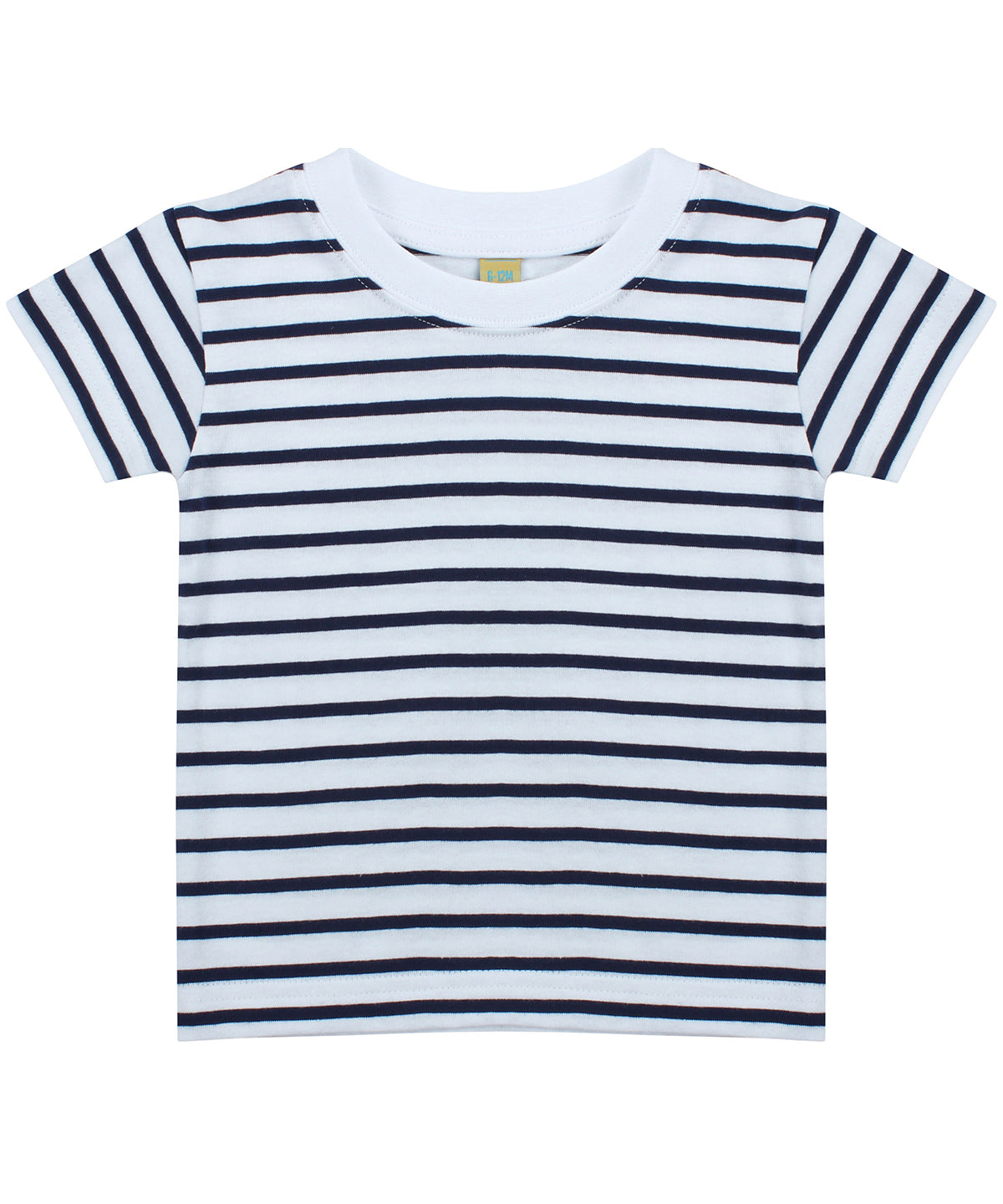 Tryck din logga på T-shirts från Larkwood - Anpassa Kortärmad randig t-shirt i färgen Randigt för företag, föreningar och privatpersoner