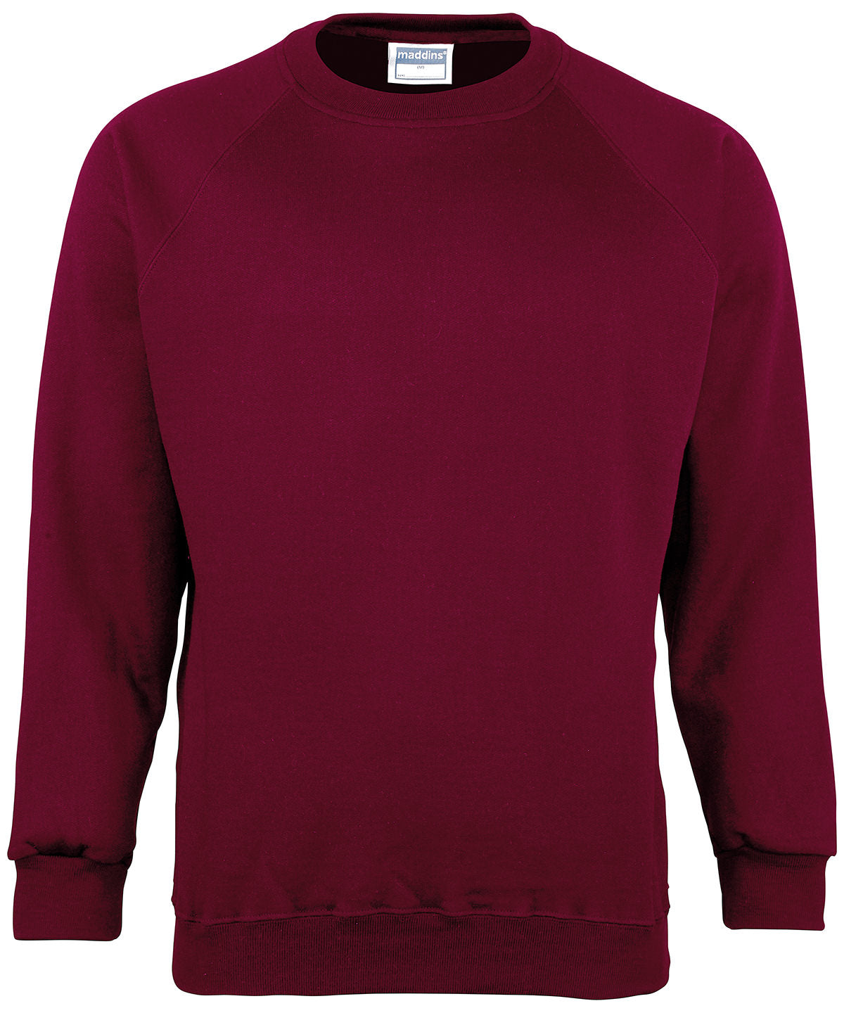 Tryck din logga på Sweatshirts från Maddins - Anpassa Sweatshirt Coloursure för barn i färgen Burgundy för företag, föreningar och privatpersoner