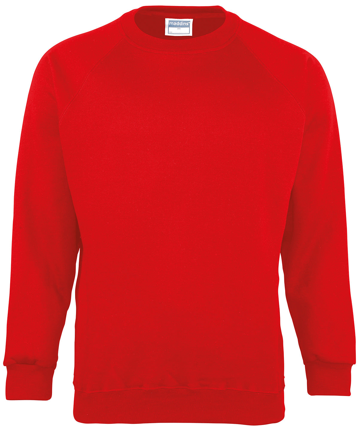 Tryck din logga på Sweatshirts från Maddins - Anpassa Sweatshirt Coloursure för barn i färgen Mellan röd för företag, föreningar och privatpersoner