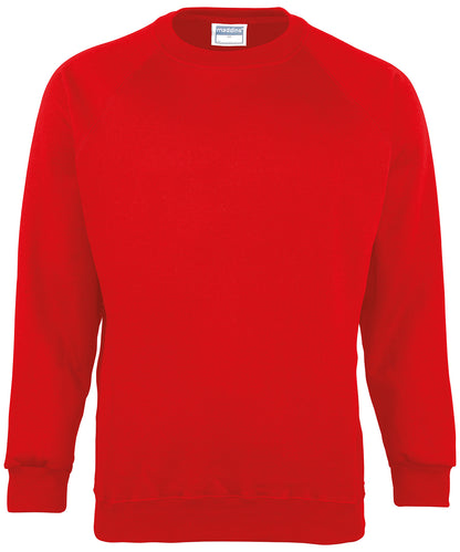 Tryck din logga på Sweatshirts från Maddins - Anpassa Sweatshirt Coloursure för barn i färgen Mellan röd för företag, föreningar och privatpersoner