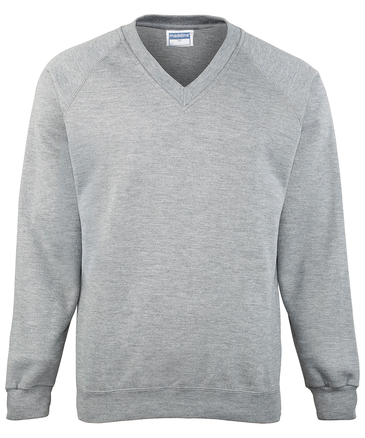 Tryck din logga på Sweatshirts från Maddins - Anpassa Coloursure sweatshirt med v-ringning i färgen Ljunggrå för företag, föreningar och privatpersoner