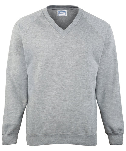 Tryck din logga på Sweatshirts från Maddins - Anpassa Coloursure sweatshirt med v-ringning i färgen Ljunggrå för företag, föreningar och privatpersoner