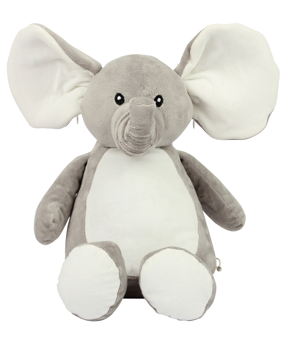 Tryck din logga på Mjukdjur från Mumbles - Anpassa Zippie elefant i färgen Ljusgrå One Size för företag, föreningar och privatpersoner