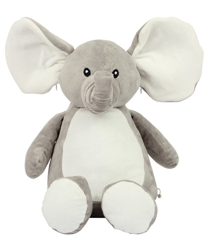 Tryck din logga på Mjukdjur från Mumbles - Anpassa Zippie elefant i färgen Ljusgrå One Size för företag, föreningar och privatpersoner