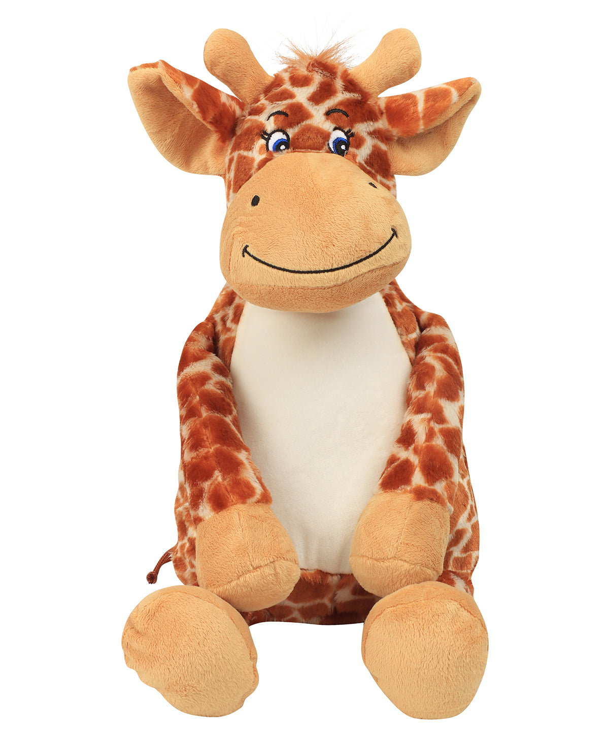 Tryck din logga på Mjukdjur från Mumbles - Anpassa Zippie giraff i färgen Ljusbrun One Size för företag, föreningar och privatpersoner