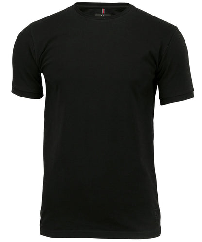 Tryck din logga på T-shirts från Nimbus - Anpassa Danbury – the piqué t-shirt -Herr i färgen Svart för företag, föreningar och privatpersoner