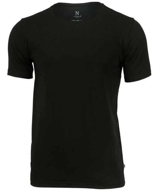 Tryck din logga på T-shirts från Nimbus - Anpassa Montauk the essential T-shirt - Herr i färgen Svart för företag, föreningar och privatpersoner