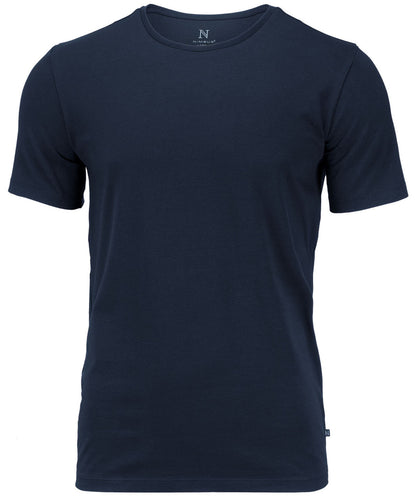 Tryck din logga på T-shirts från Nimbus - Anpassa Montauk the essential T-shirt - Herr i färgen Marinblå för företag, föreningar och privatpersoner