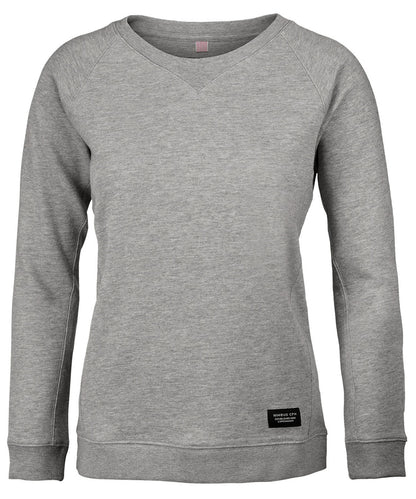 Tryck din logga på Sweatshirts från Nimbus - Anpassa Nimbus - Dam Newport Lyxig Lättvikts Crewneck i färgen Ljunggrå för företag, föreningar och privatpersoner