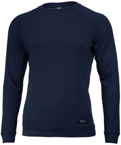 Tryck din logga på Sweatshirts från Nimbus - Anpassa Nimbus - Newport Lyxig Lättvikts Crewneck i färgen Marinblå för företag, föreningar och privatpersoner