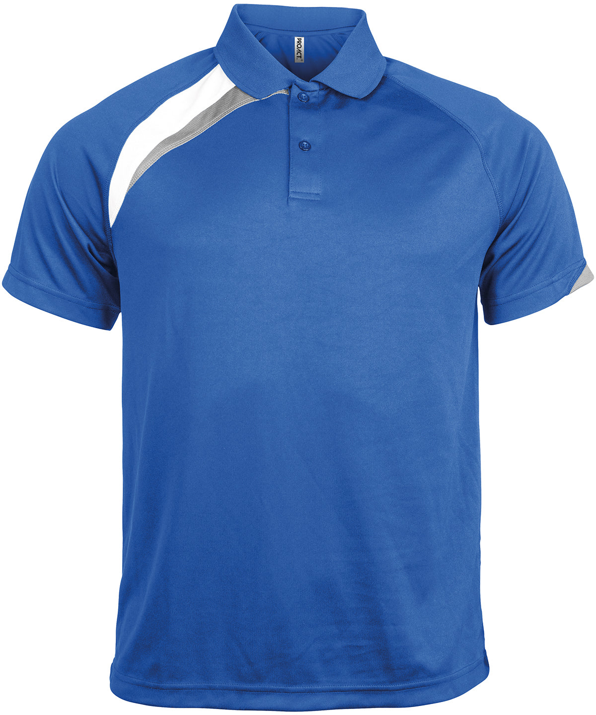 Tryck din logga på Piké från Kariban Proact - Anpassa Adult Short Sleeve Sport Polo i färgen Royal för företag, föreningar och privatpersoner