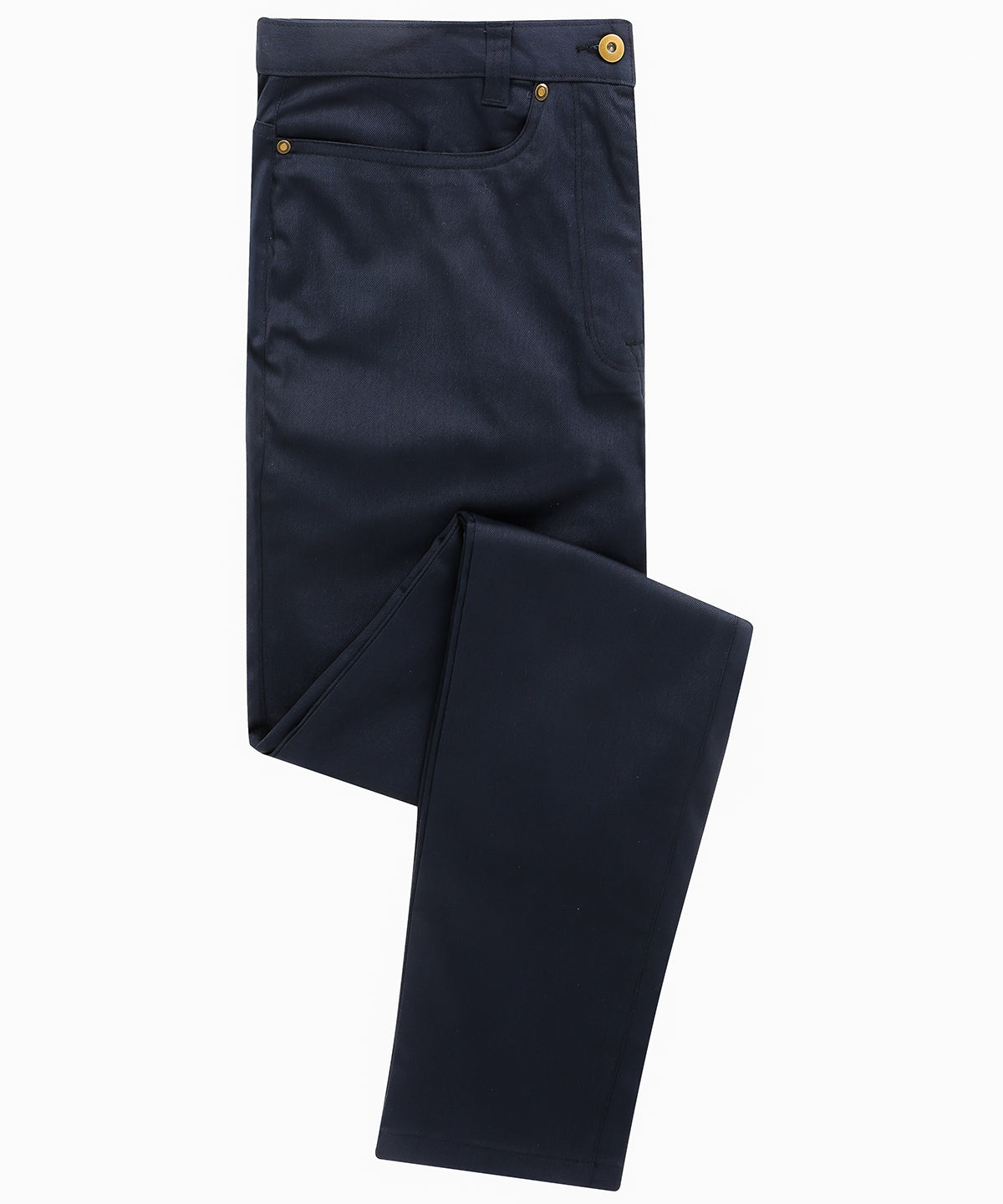 Tryck din logga på Chinos från Premier - Anpassa Performance chino jeans i färgen Marinblå för företag, föreningar och privatpersoner