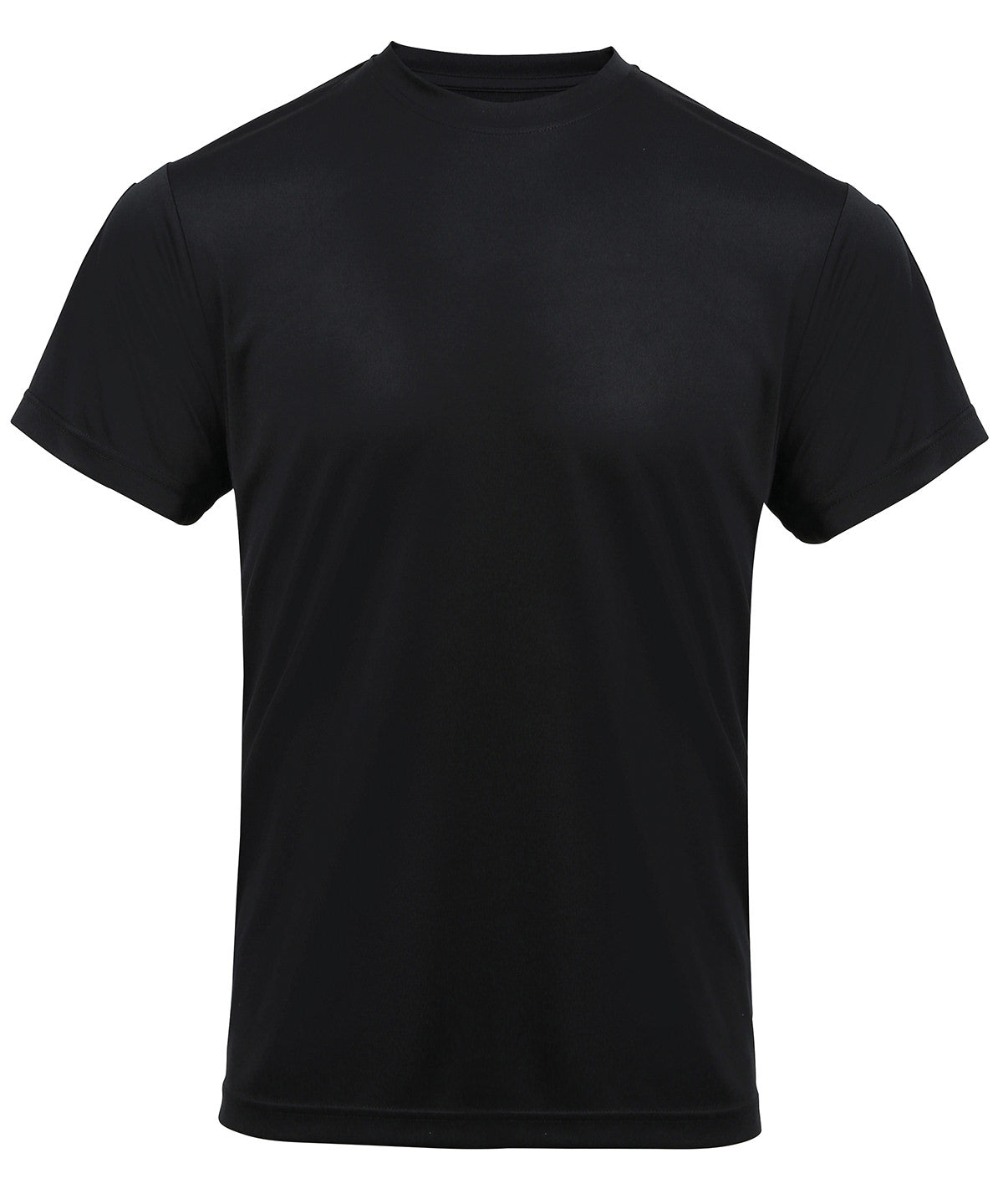 Tryck din logga på T-shirts från Premier - Anpassa Chef's Coolchecker T-shirt i färgen Svart för företag, föreningar och privatpersoner