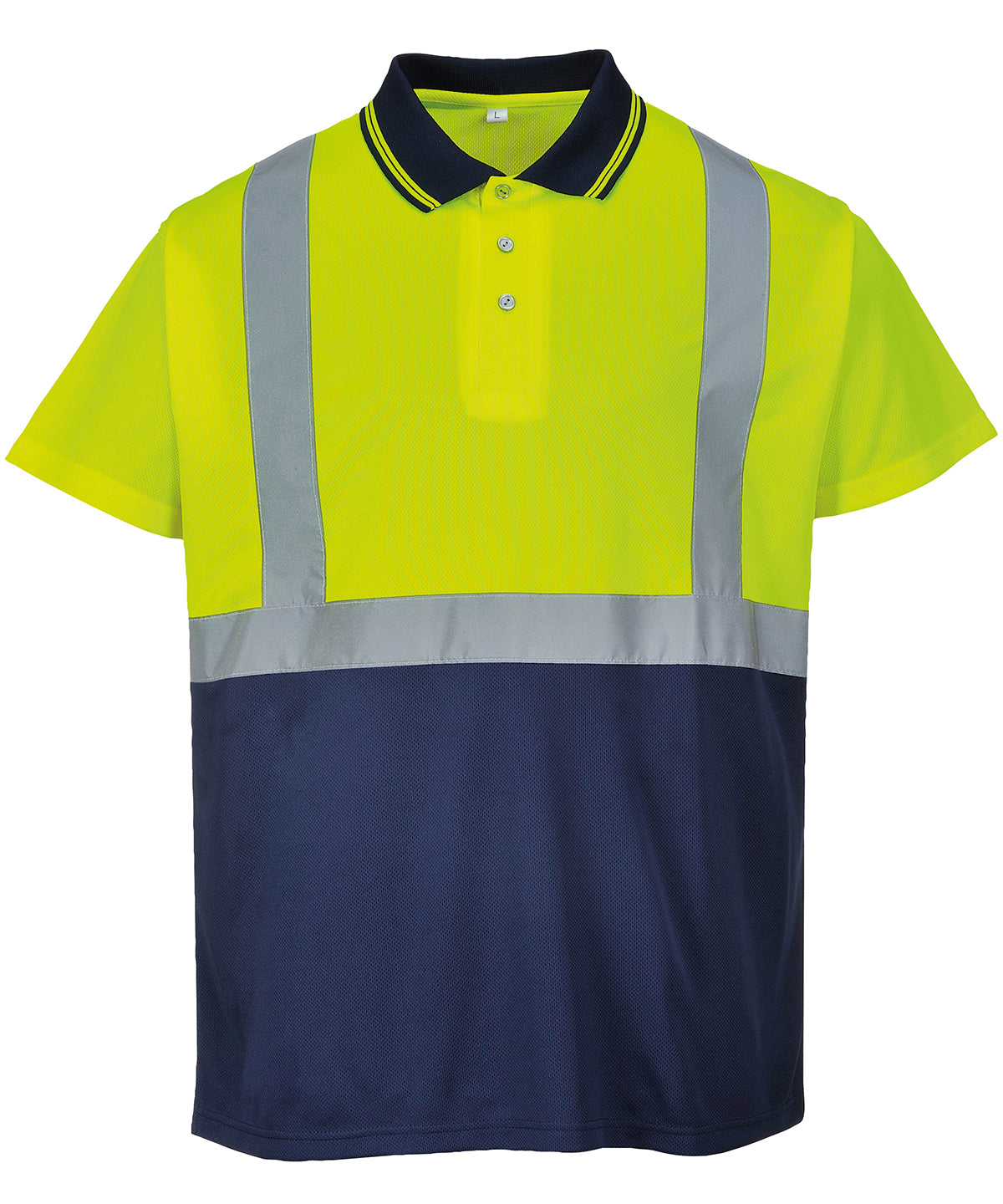 Tryck din logga på Piké från Portwest - Anpassa Two Tone Polo i färgen Ljusgul för företag, föreningar och privatpersoner