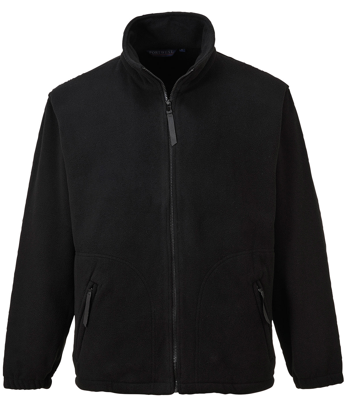 Tryck din logga på Fleece från Portwest - Anpassa Argyll tung fleece i färgen Svart för företag, föreningar och privatpersoner