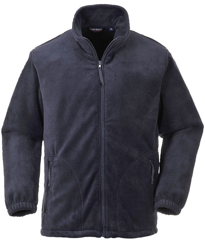 Tryck din logga på Fleece från Portwest - Anpassa Argyll tung fleece i färgen Marinblå för företag, föreningar och privatpersoner