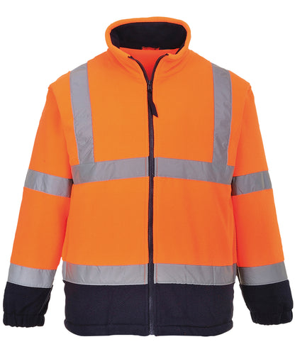 Tryck din logga på Fleece från Portwest - Anpassa Hi-vis meshfodrad fleece i färgen Mellan Orange för företag, föreningar och privatpersoner