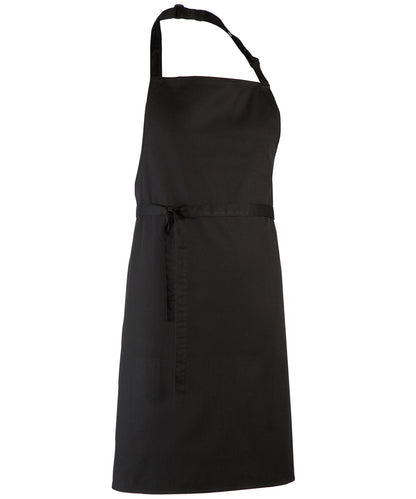 Tryck din logga på Förkläden från Premier - Anpassa Colours Bib Apron i färgen Svart XL för företag, föreningar och privatpersoner