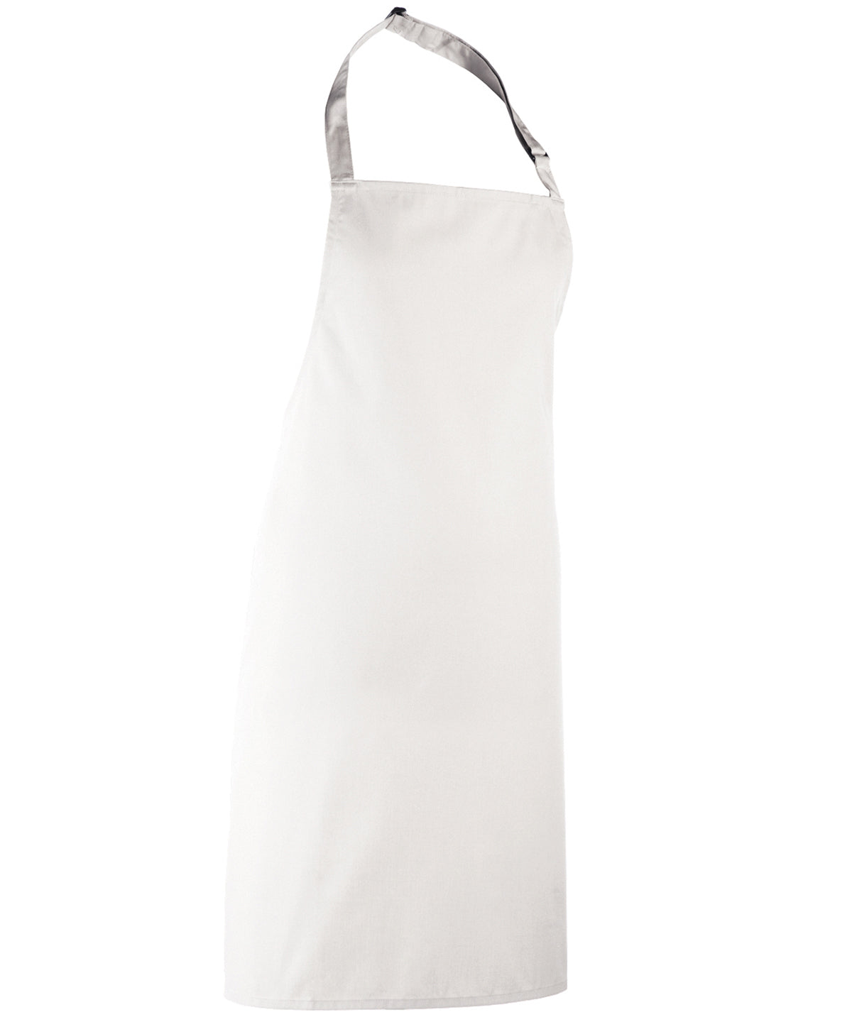 Tryck din logga på Förkläden från Premier - Anpassa Colours Bib Apron i färgen Vit XL för företag, föreningar och privatpersoner