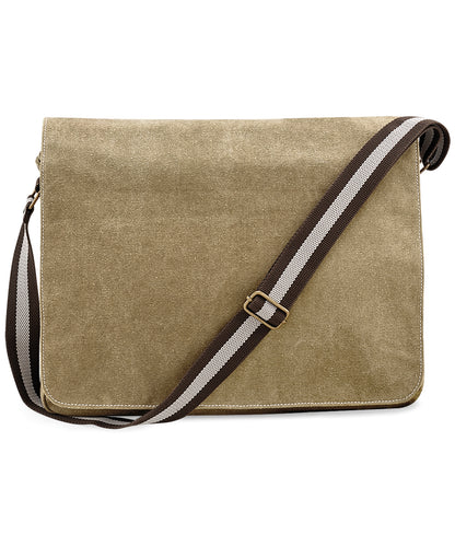 Tryck din logga på Väskor från Quadra - Anpassa Vintage expeditionsväska i canvas i färgen Beige One Size för företag, föreningar och privatpersoner