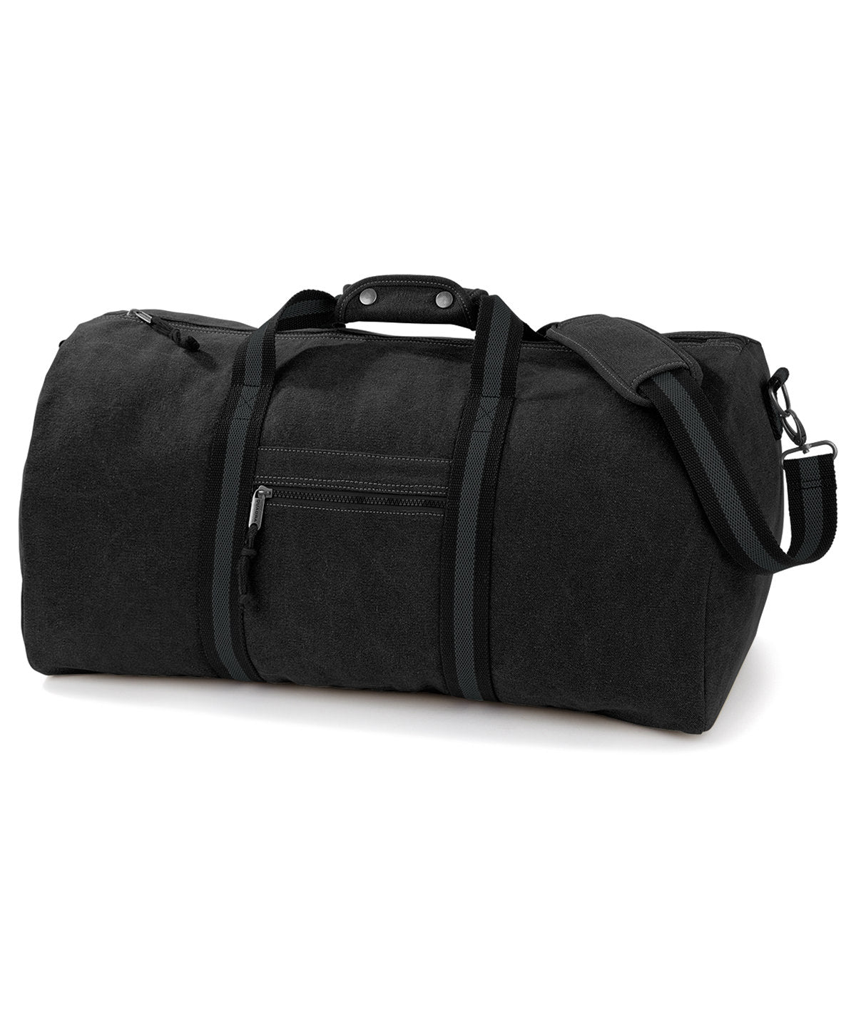Tryck din logga på Väskor från Quadra - Anpassa Vintage väska i canvas i färgen Svart One Size för företag, föreningar och privatpersoner