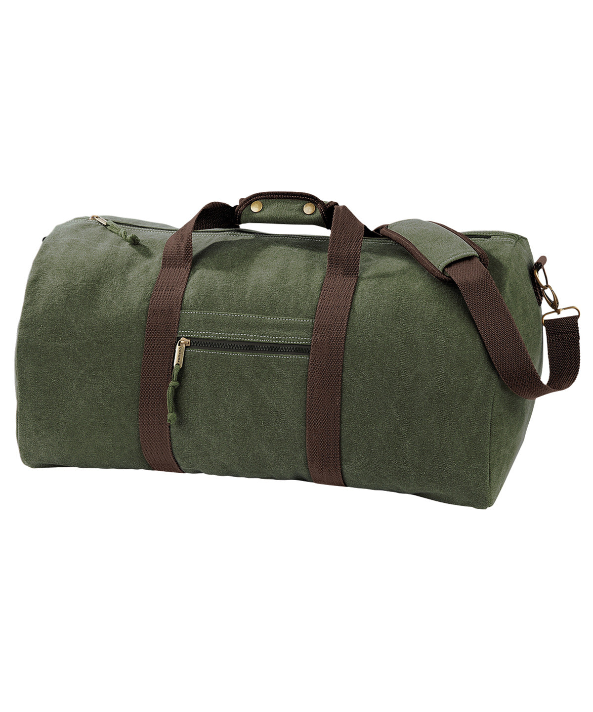 Tryck din logga på Väskor från Quadra - Anpassa Vintage väska i canvas i färgen Mörkgrön One Size för företag, föreningar och privatpersoner