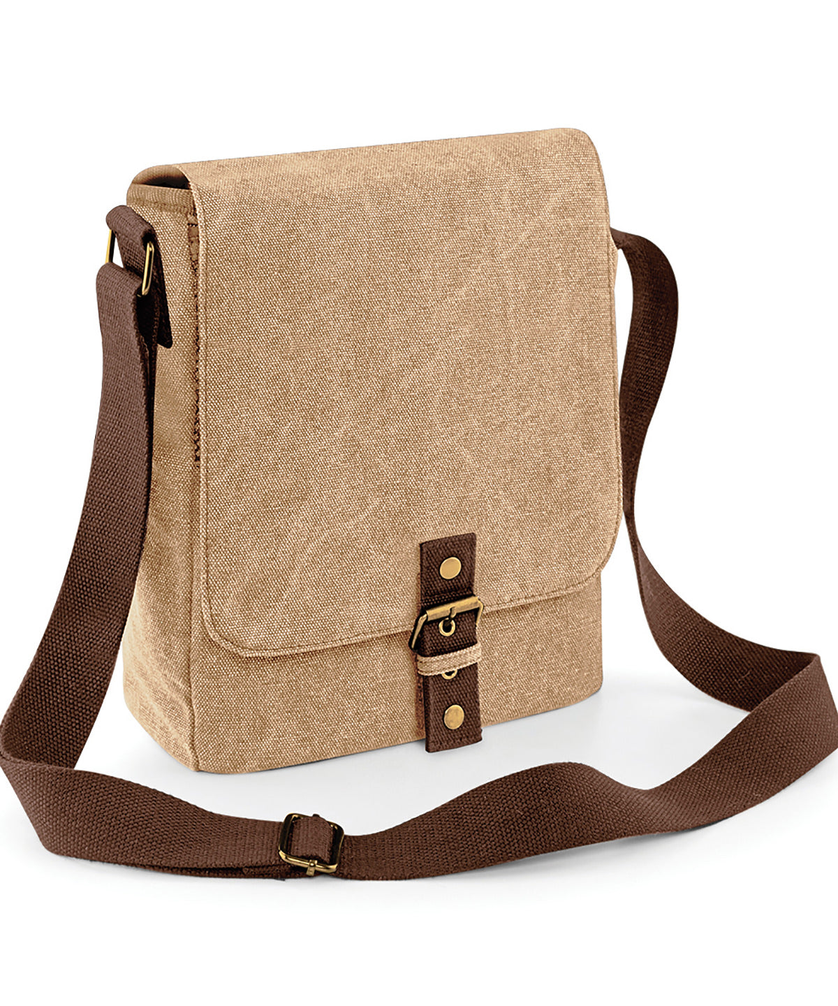 Tryck din logga på Väskor från Quadra - Anpassa Vintage canvas iPad/tablet reporter i färgen Beige One Size för företag, föreningar och privatpersoner