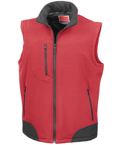 Tryck din logga på Termovästar från Result - Anpassa Bodywarmer i softshell i färgen Mellan röd för företag, föreningar och privatpersoner