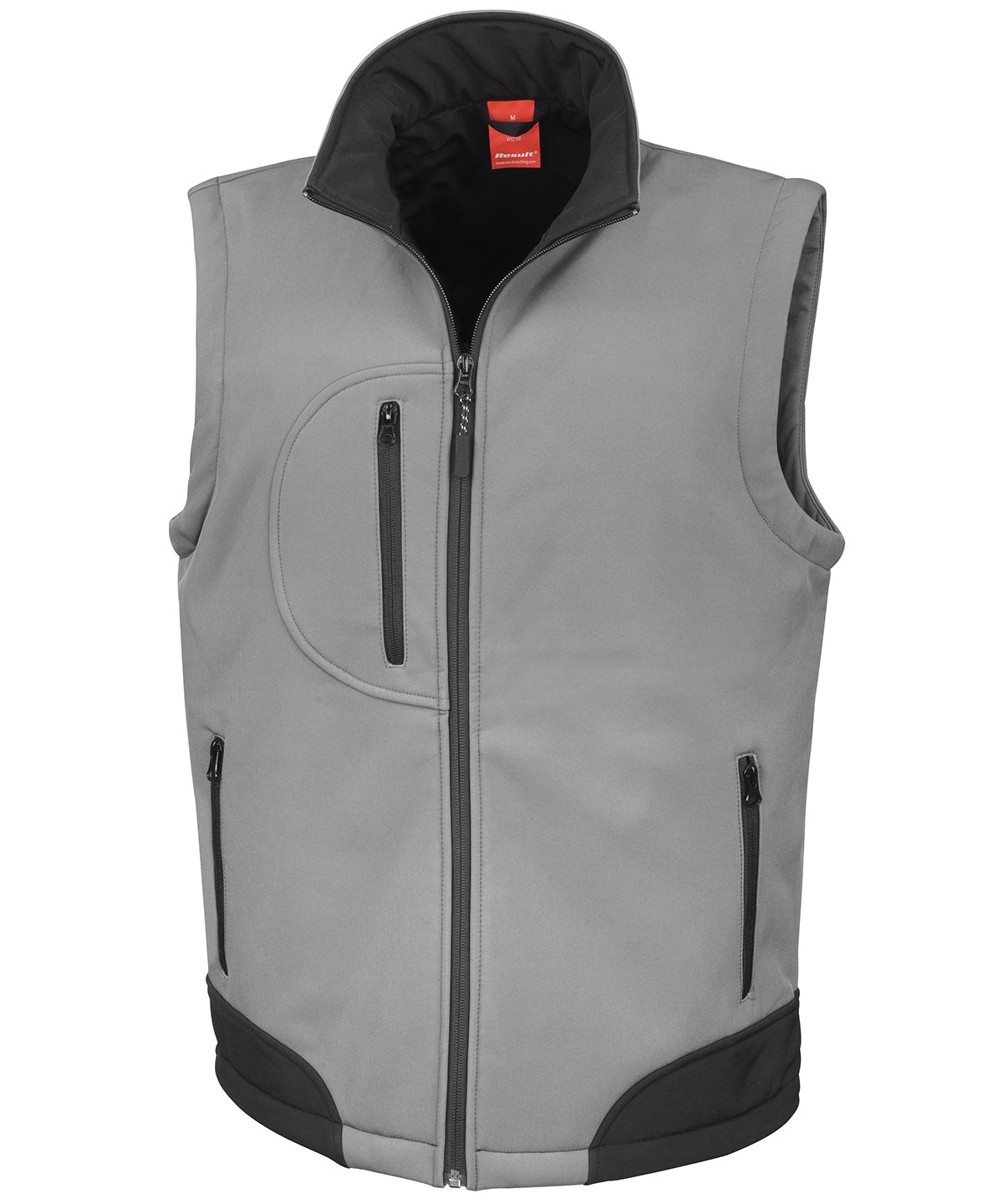 Tryck din logga på Termovästar från Result - Anpassa Bodywarmer i softshell i färgen Mellangrå för företag, föreningar och privatpersoner