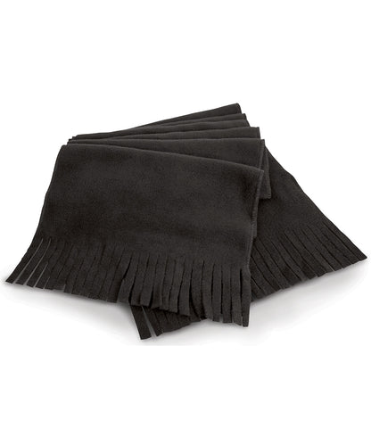 Tryck din logga på Halsdukar från Result Winter Essentials - Anpassa Polartherm halsduk med tofsar i färgen Svart One Size för företag, föreningar och privatpersoner