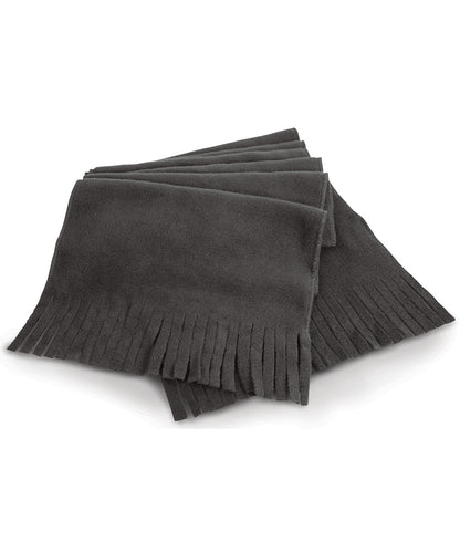 Tryck din logga på Halsdukar från Result Winter Essentials - Anpassa Polartherm halsduk med tofsar i färgen Mörkgrå One Size för företag, föreningar och privatpersoner