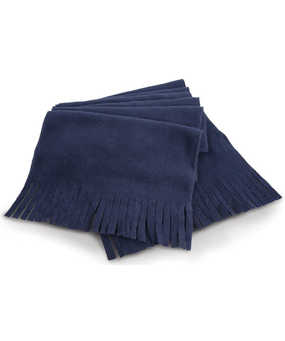 Tryck din logga på Halsdukar från Result Winter Essentials - Anpassa Polartherm halsduk med tofsar i färgen Marinblå One Size för företag, föreningar och privatpersoner