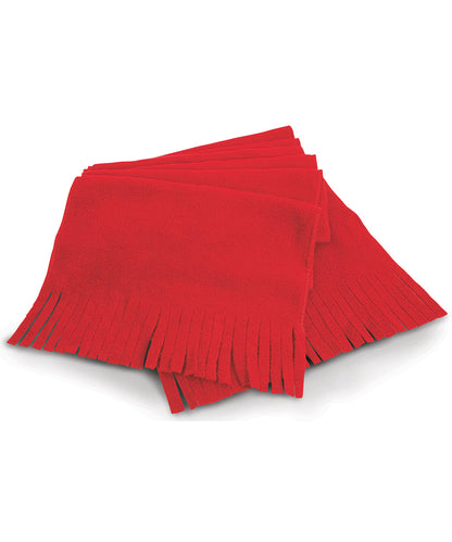 Tryck din logga på Halsdukar från Result Winter Essentials - Anpassa Polartherm halsduk med tofsar i färgen Mellan röd One Size för företag, föreningar och privatpersoner