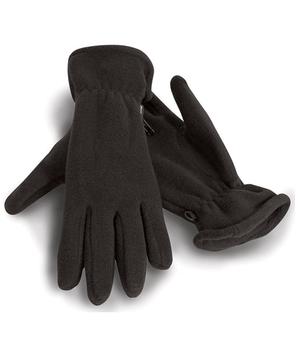 Tryck din logga på Handskar från Result Winter Essentials - Anpassa Polartherm handskar i färgen Svart för företag, föreningar och privatpersoner