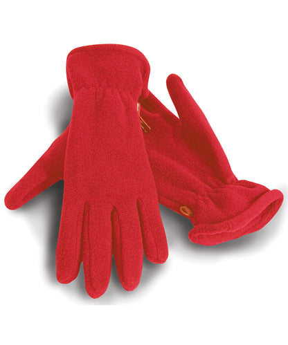 Tryck din logga på Handskar från Result Winter Essentials - Anpassa Polartherm handskar i färgen Mellan röd för företag, föreningar och privatpersoner