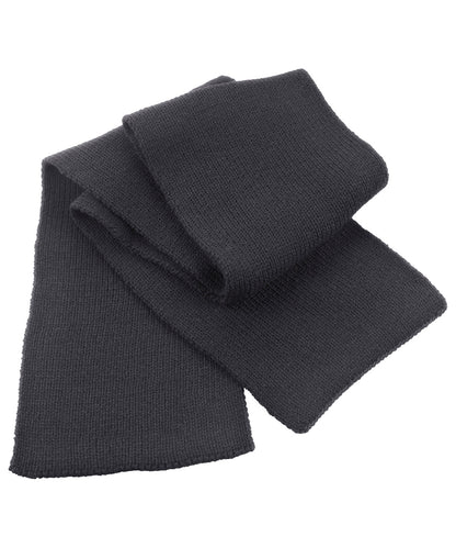 Tryck din logga på Halsdukar från Result Winter Essentials - Anpassa Klassisk grovstickad halsduk i färgen Mörkgrå One Size för företag, föreningar och privatpersoner