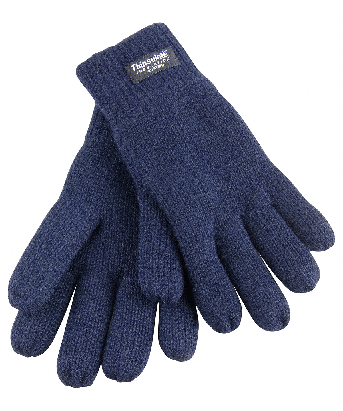 Tryck din logga på Handskar från Result Winter Essentials - Anpassa Klassiska, helfodrade Thinsulate-handskar för juniorer i färgen Marinblå One Size för företag, föreningar och privatpersoner