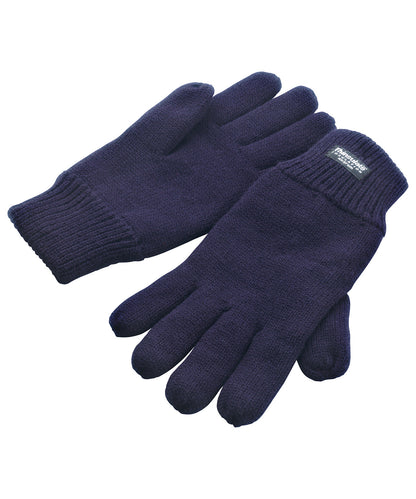 Tryck din logga på Handskar från Result Winter Essentials - Anpassa Klassiska helfodrade Thinsulate-handskar i färgen Marinblå för företag, föreningar och privatpersoner