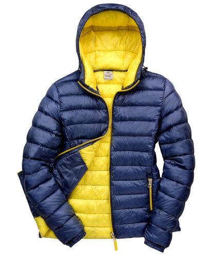 Tryck din logga på Jackor från Result Urban Outdoor - Anpassa Dam Urban Snow Bird jacka med huva i färgen Marinblå för företag, föreningar och privatpersoner
