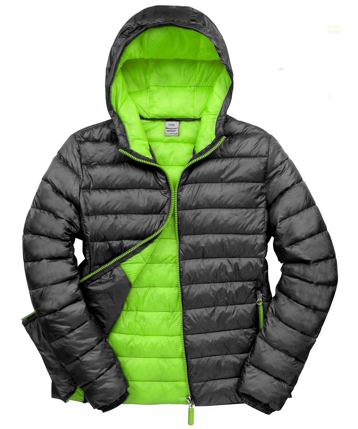 Tryck din logga på Jackor från Result Urban Outdoor - Anpassa Urban snow bird jacka med huva i färgen Svart för företag, föreningar och privatpersoner
