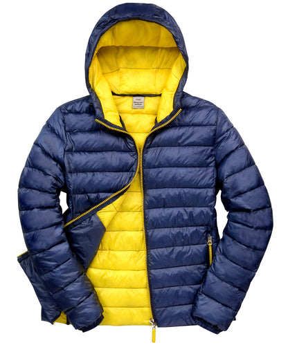 Tryck din logga på Jackor från Result Urban Outdoor - Anpassa Urban snow bird jacka med huva i färgen Marinblå för företag, föreningar och privatpersoner