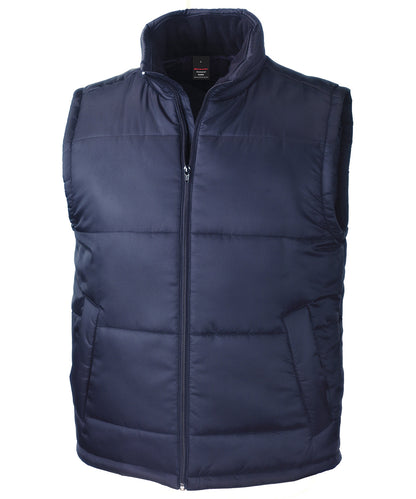 Tryck din logga på Termovästar från Result Core - Anpassa Bodywarmer i kärnmaterial i färgen Marinblå för företag, föreningar och privatpersoner