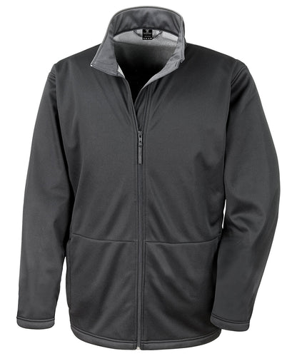 Tryck din logga på Softshelljackor från Result Core - Anpassa Core softshell-jacka i färgen Svart för företag, föreningar och privatpersoner