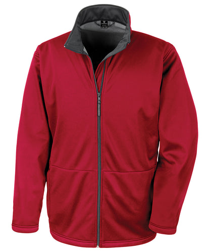 Tryck din logga på Softshelljackor från Result Core - Anpassa Core softshell-jacka i färgen Mellan röd för företag, föreningar och privatpersoner