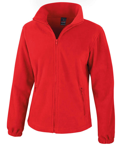 Tryck din logga på Fleece från Result Core - Anpassa Norse outdoor fleece för damer i färgen Ljusröd för företag, föreningar och privatpersoner
