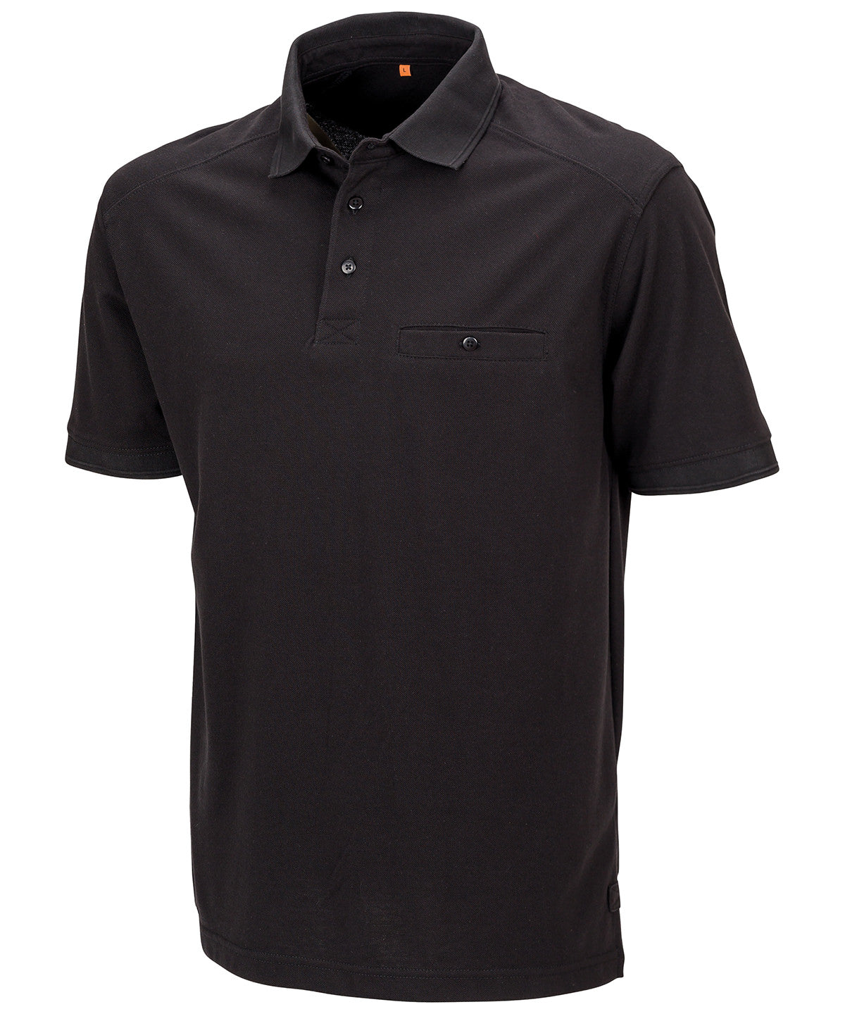 Tryck din logga på Piké från Result Workguard - Anpassa Work-Guard Apex Polo i färgen Svart för företag, föreningar och privatpersoner