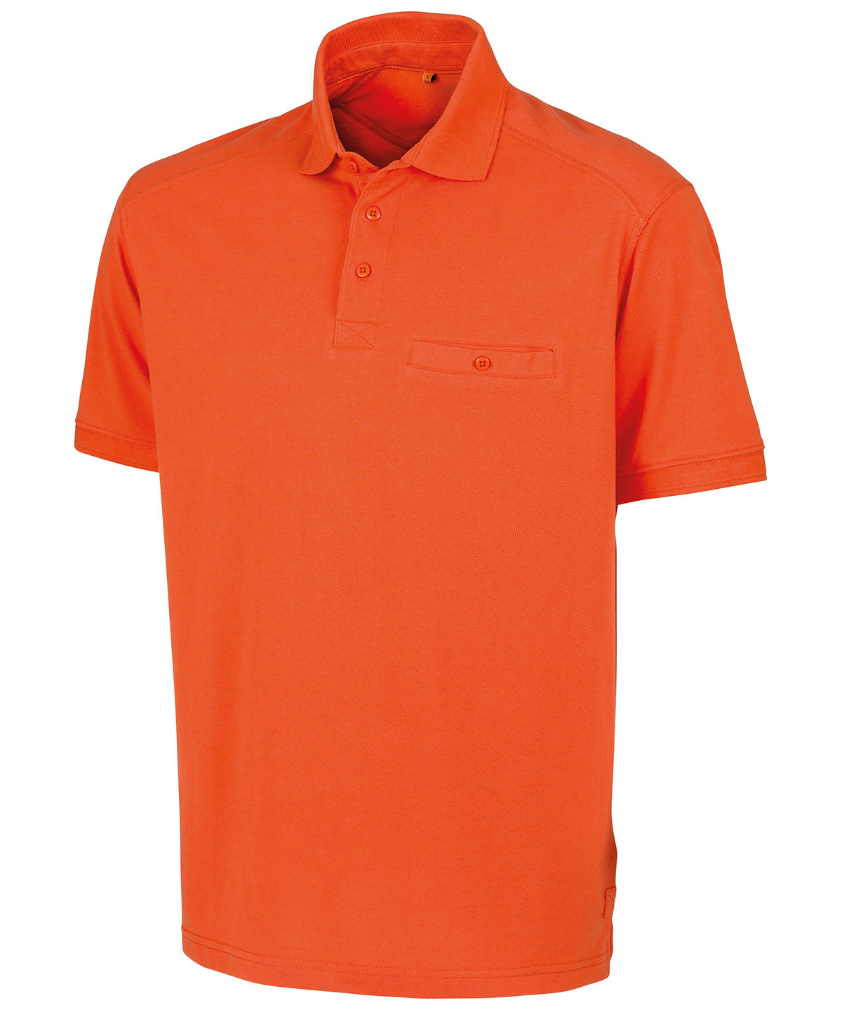 Tryck din logga på Piké från Result Workguard - Anpassa Work-Guard Apex Polo i färgen Mellan Orange för företag, föreningar och privatpersoner